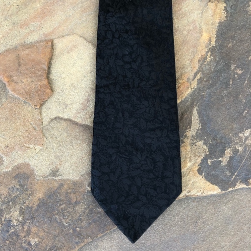 Zilli Black Jacquard Necktie